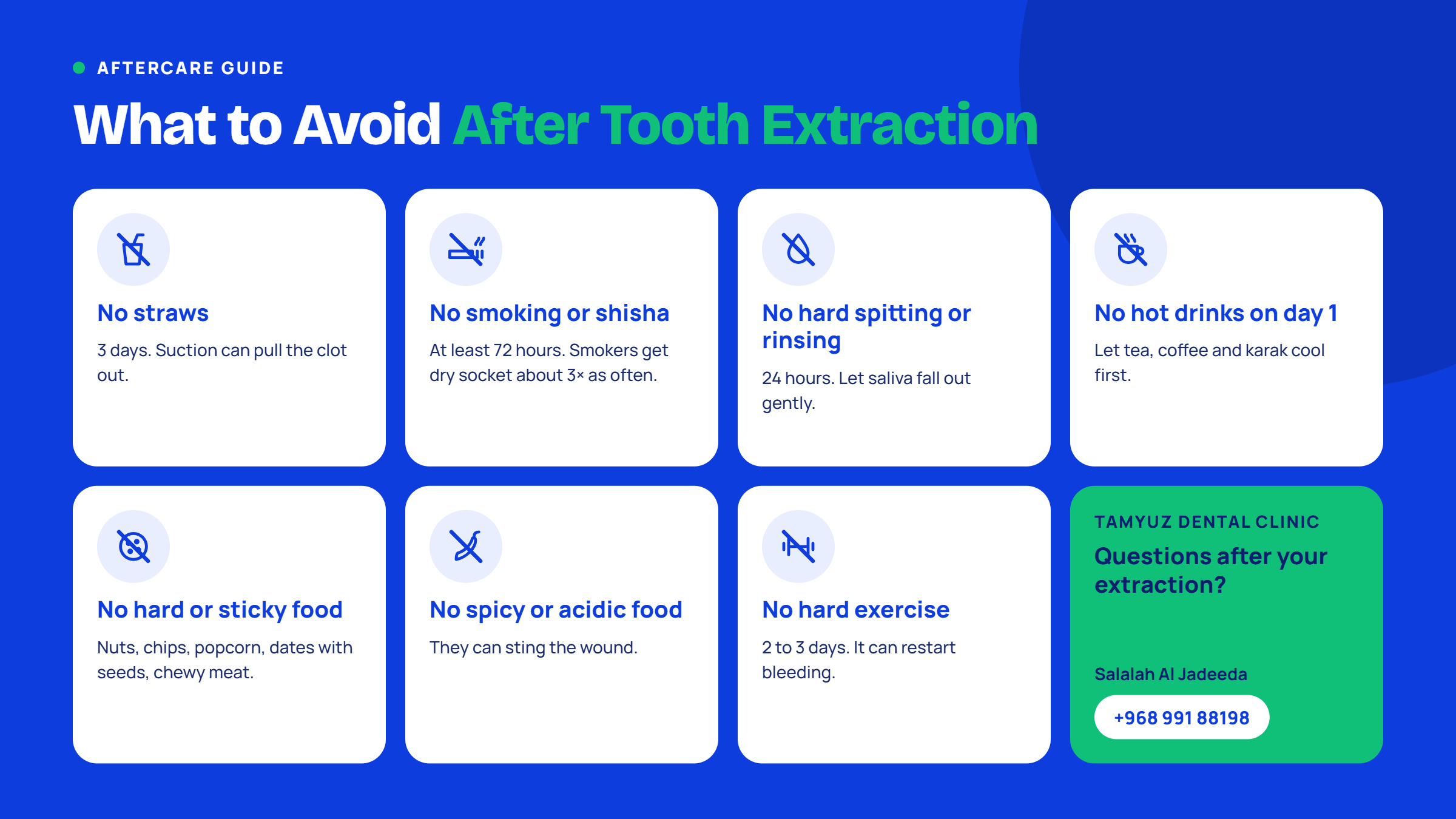 What to avoid after tooth extraction